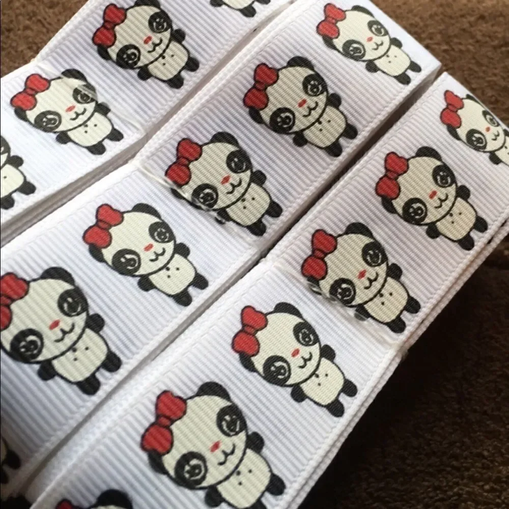 Grosgrain Ribbon 7/8” 5 yards 5/$20 panda bears